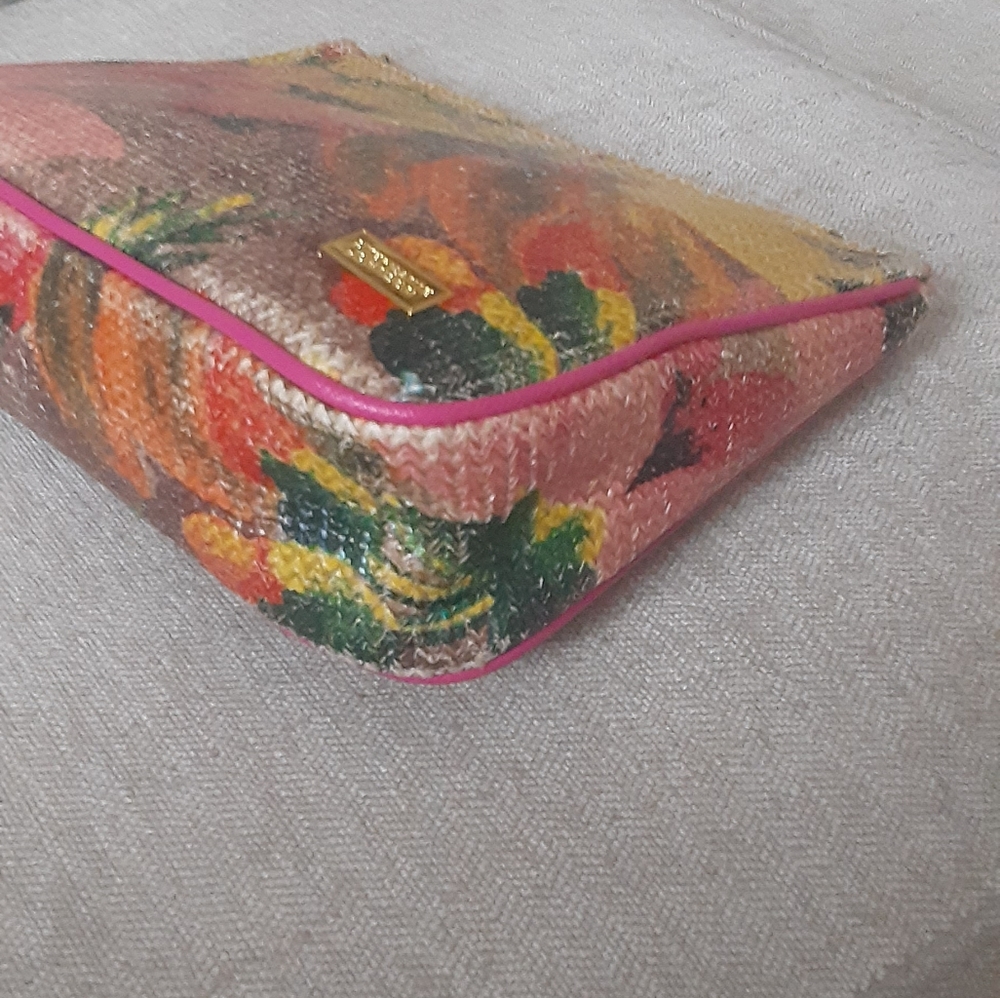 Stephanie Johnson Multi Color Print Straw Clutch - image 5